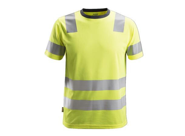 Snickers 2530 AllroundWork T-skjorte HiVis Gul, str.XXXL Kl.2