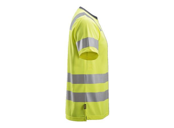 Snickers 2530 AllroundWork T-skjorte HiVis Gul, str.XXXL Kl.2