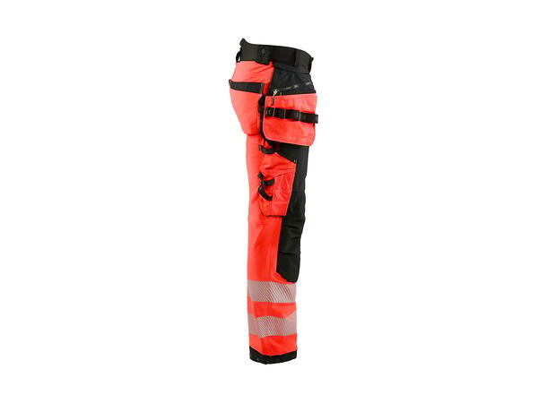 Blåkläder Varselbukse softshell HiVis Rød C48
