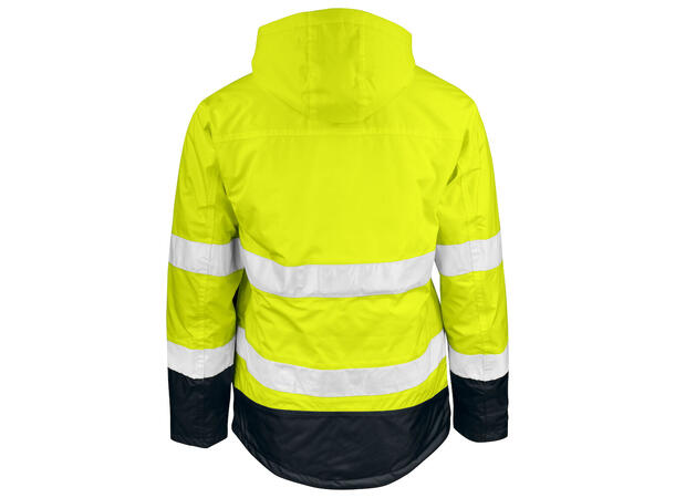 Jobman HV Vinterjakke KL 3 HiVis Gul/Svart M