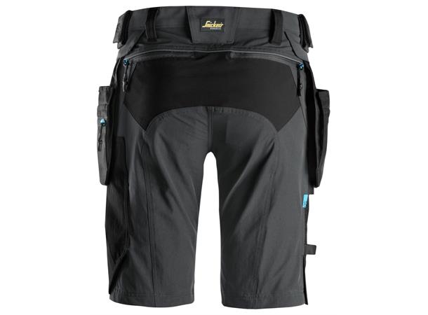 Snickers 6108 Shorts+ m/avtakbare lommer Grå/Svart, str.046