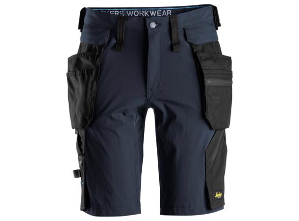 Snickers 6108 Shorts+ m/avtakbare lommer Marineblå/Svart, str.044