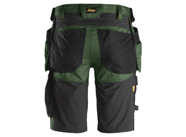Snickers 6141 AllroundWork Shorts Grønn/Svart C56