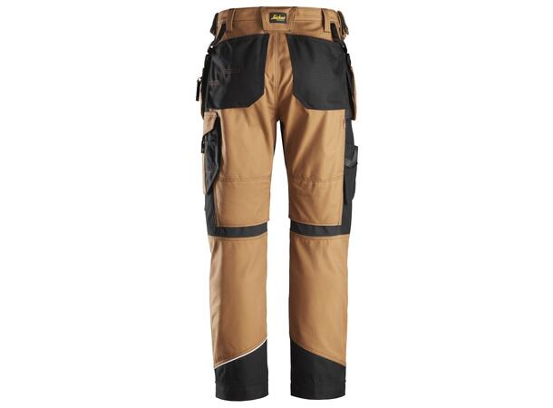 Snickers 6214 RuffWork+ Arbeidsbukse+ Brun, str.044 m/hylsterlommer