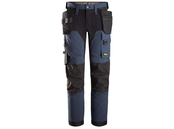 Snickers 6275 Fireveis stretchbukse Blå/Svart C44