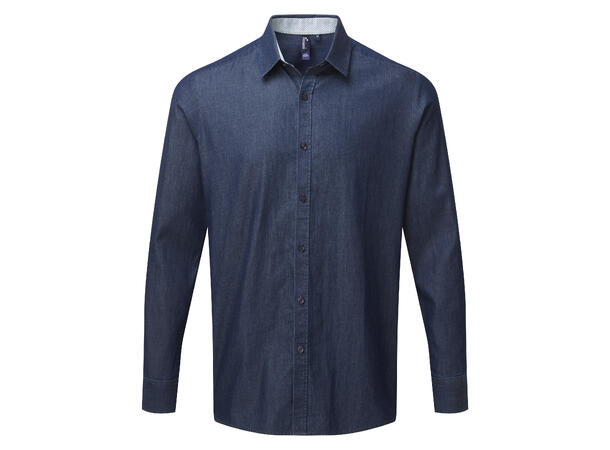 You Denim Pindot Shirt L/S (H) Mørkeblå S
