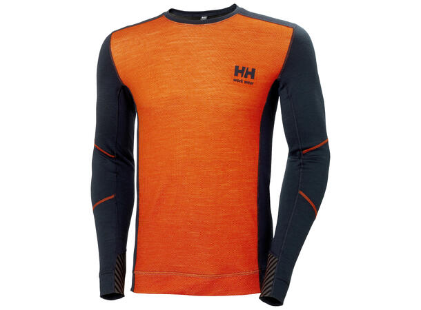 Helly Hansen Lifa Merino rund hals Oransje XS