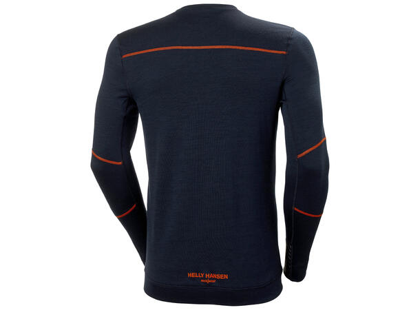 Helly Hansen Lifa Merino rund hals Oransje XS