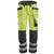 Snickers 3233 Arbeidsbukse hylsterlommer HiVis Gul/Svart, str.116, Kl.2 