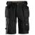 Snickers 6151 AllroundWork stretchshorts Svart, str.052, m/hylsterlommer 