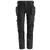 Snickers 6208 LiteWork Bukse+ Svart, str.158 avtakbare hylsterlommer 