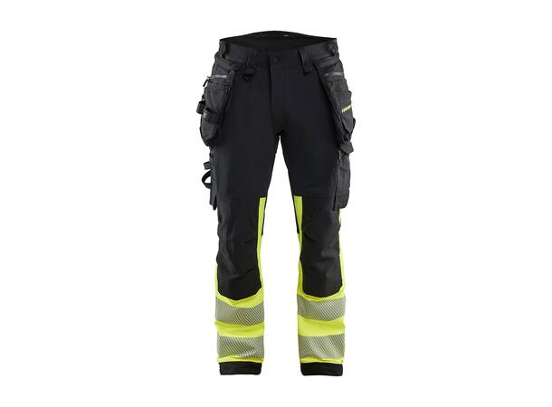Blåkläder Varselbukse 4-veisstretch Svart/Gul D116