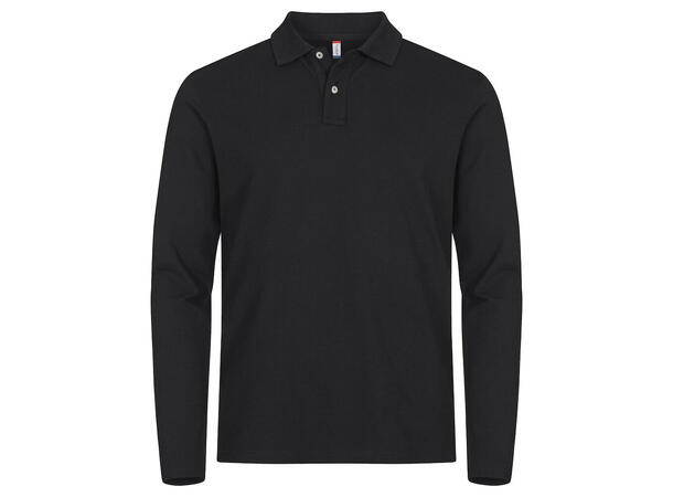 Clique Stretch Premium Polo L/S Svart 3XL