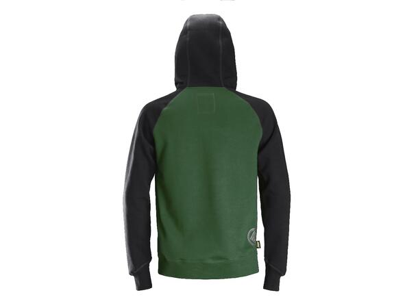 Snickers 2889 Hettegenser m/logo Grønn/Svart, str.XS