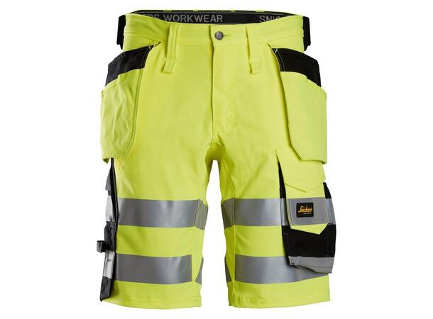 Snickers 6135 High-Vis Håndverksshorts Gul C54