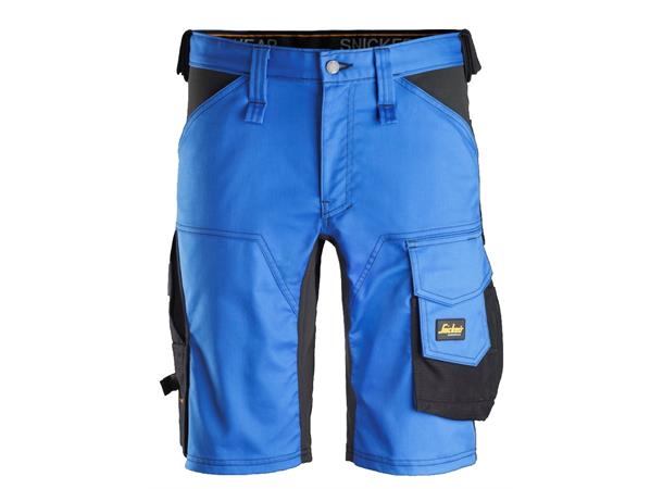 Snickers 6143 AllroundWork stretchshorts Blå/Svart, str.044, stretch