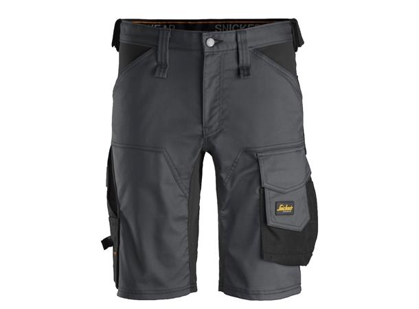 Snickers 6143 AllroundWork stretchshorts Grå/Svart, str.044, stretch