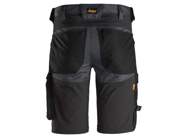 Snickers 6143 AllroundWork stretchshorts Grå/Svart, str.044, stretch