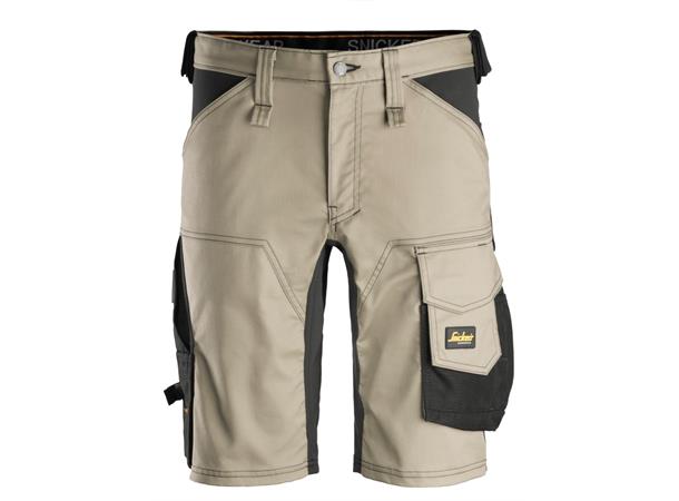 Snickers 6143 AllroundWork stretchshorts Khaki, str.044, stretch