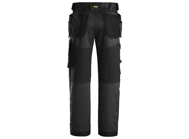Snickers 6251 AllroundWork Arbeidsbukse Svart str.056 stretch/hylsterlommer, løs