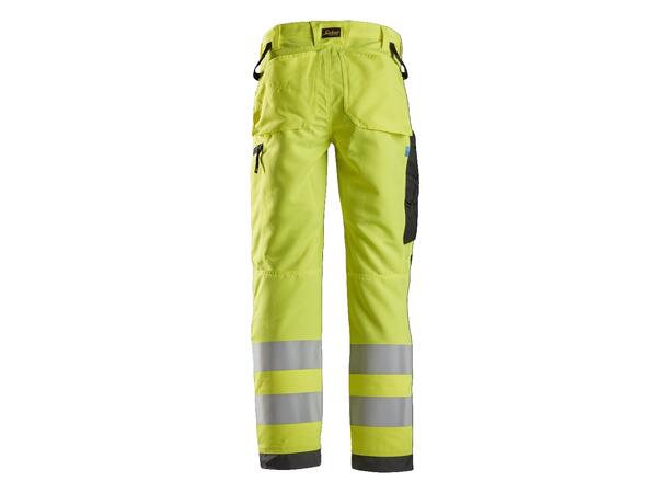 Snickers 6332 LiteWork Arbeidsbukse+ HiVis Gul/Svart, str.120 Kl.2 HiVis