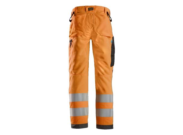 Snickers 6332 LiteWork Arbeidsbukse+ HiVis Oransje/Svart, str.062 Kl.2 HiVis
