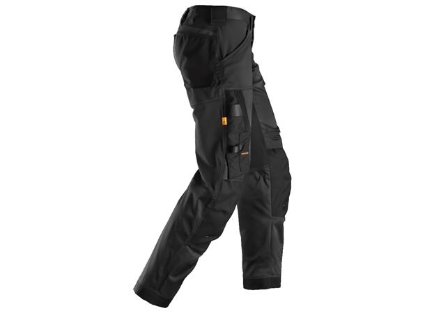 Snickers 6351 AllroundWork Arbeidsbukse Svart, str.056 Stretch, løs