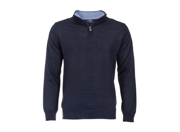 Giovanil Merino½ Zip Marineblå XS