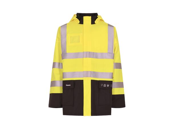 Lyngsøe regnjakke Flammehemmende Gul/Marineblå S