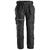 Snickers 6214 RuffWork+ Arbeidsbukse+ Svart, str.152 m/hylsterlommer 