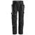 Snickers 6215 RuffWork Arbeidsbukse+ Svart, str.064 m/hylsterlommer 