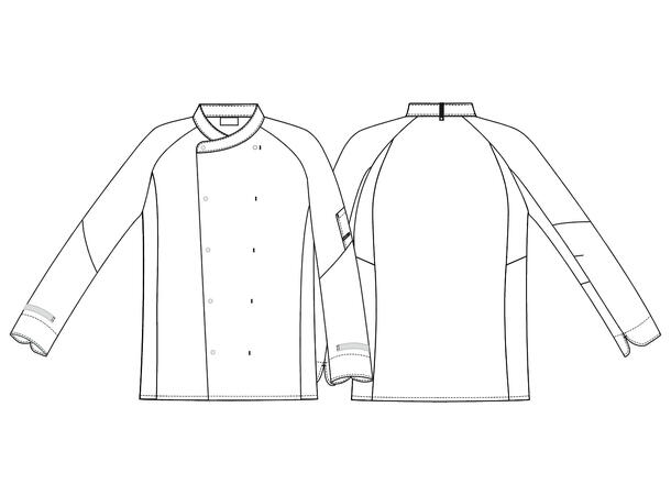 Kentaur Unisex kokke-/tjenerjakke Hvit XS