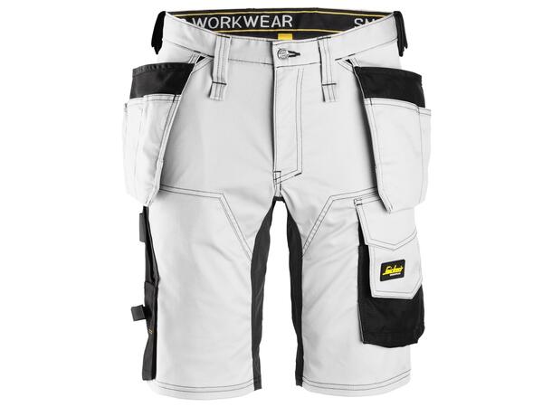 Snickers 6141 AllroundWork Shorts Hvit/Svart C50