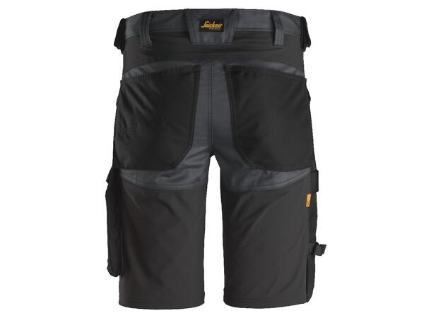 Snickers 6143 AllroundWork stretchshorts Grå/Svart, str.046, stretch