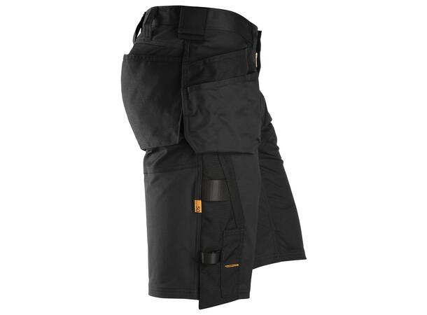 Snickers 6151 AllroundWork stretchshorts Svart, str.044, m/hylsterlommer