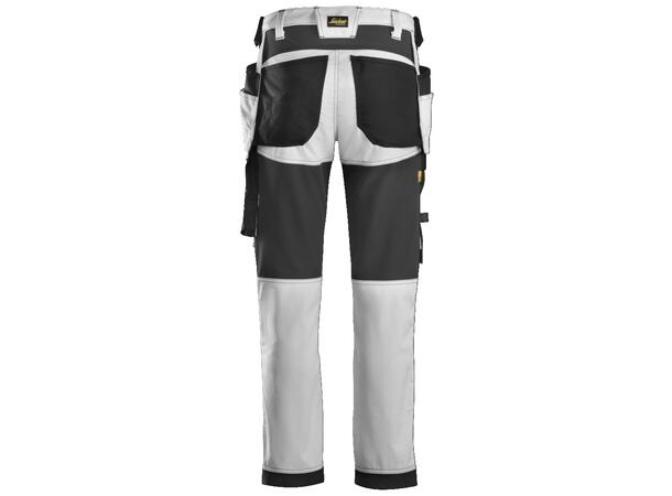 Snickers 6241 AllroundWork Håndverkbukse Hvit/Svart C48