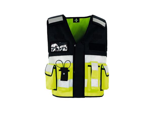 korntex Tactical Vest Bonn Svart/Gul XXL/4XL