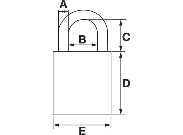 Abus Hengelås 65/40mm Lås  Ka 6402