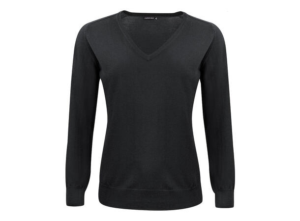 JH&Frost  Merino V-neck Dame Svart L