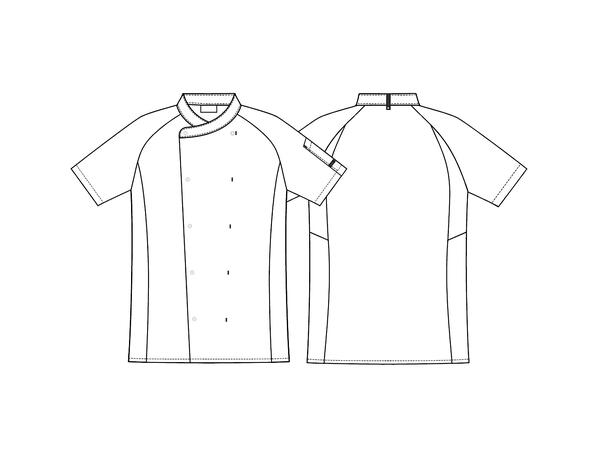 Kentaur Unisex kokke-/tjenerjakke Hvit XS