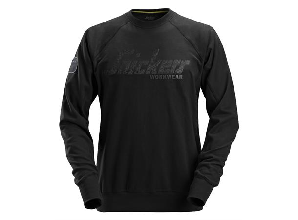 Snickers 2882 Genser m/logo Svart, str.XS