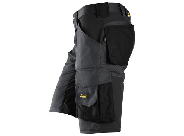 Snickers 6153 AllroundWork stretchshorts Grå/Svart, str.044