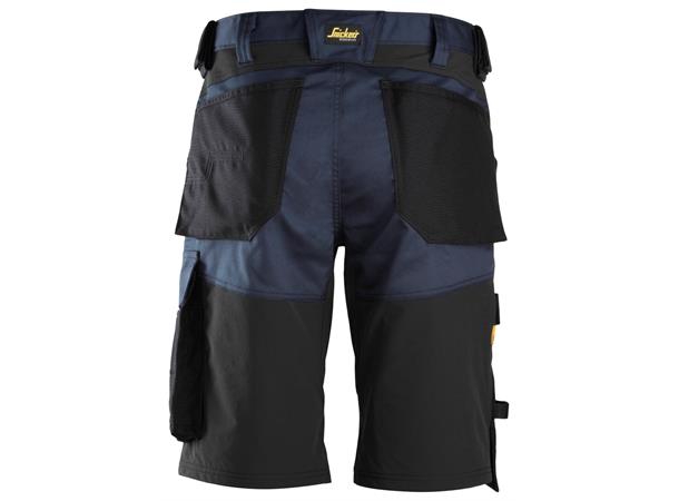 Snickers 6153 AllroundWork stretchshorts Marineblå/Svart, str.044