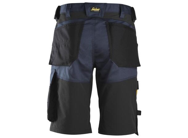 Snickers 6153 AllroundWork stretchshorts Marineblå/Svart, str.044
