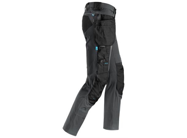 Snickers 6208 LiteWork Bukse+ Grå/Svart str.048 avtakbar hylsterlommer