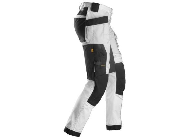 Snickers 6241 AllroundWork Håndverkbukse Hvit/Svart C50