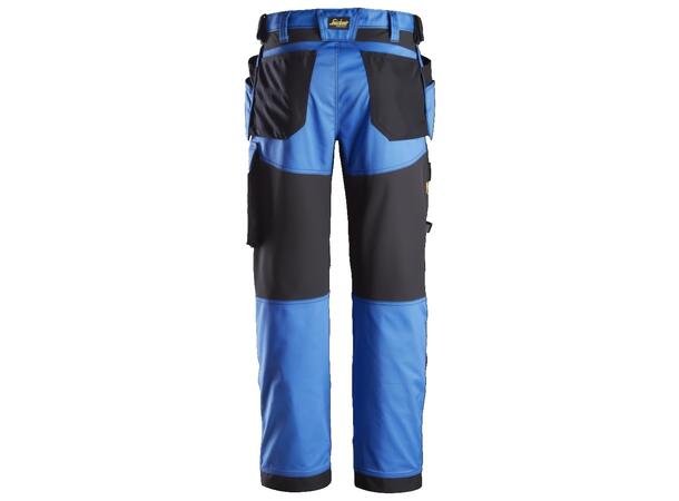 Snickers 6251 AllroundWork Arbeidsbukse Blå/Svart, str.160 stretch/hylsterlommer