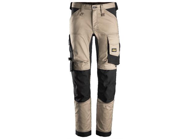Snickers 6341 AllroundWork Arbeidsbukse Khaki, str.052 Stretch