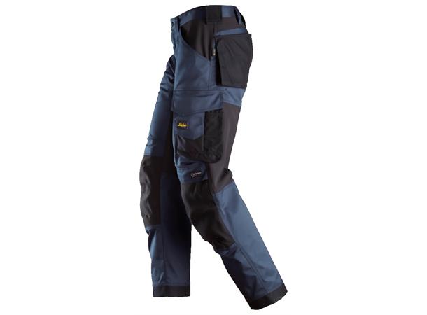 Snickers 6351 AllroundWork Arbeidsbukse Marineblå/Svart, str.146 Stretch, løs