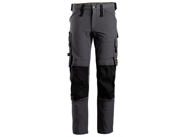 Snickers 6371 Arbeidsbukse Grå/Svart, str.150 m/full stretch